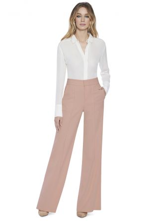 Dawn Hw Front Pintuck Flared Pant | Alice + Olivia