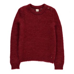 Pull Paillettes Mohair Bordeaux