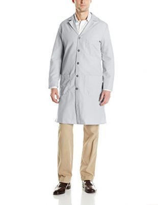 Red Kap Men's Exterior Pocket Original Lab Coat, Light Grey, 40