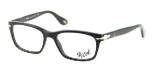 Lunettes de vue PERSOL PO 3012V 95 52/18 Homme Noir Carrée Cerclée Classique 52mmx18mm 115€