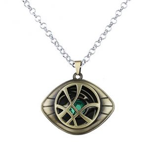 LUREME Doctor Strange Collier Eye of Agamotto Costume Prop Pierre Pendentif (nl005390)