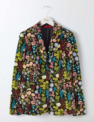 Blazer  en velours (Noir Multicolore Vert t)
