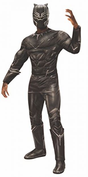 Rubie's Men's Captain America: Civil War Deluxe Muscle Chest Black Panther Costume, Standard