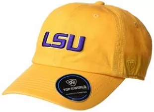 Lsu Tigers Men's Relaxed Fit Adjustable Hat Secondary Team Color Icon, Adjustable