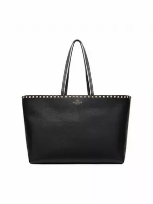 Large Rockstud Leather Tote