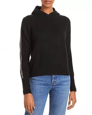 Embellished Fringe Hooded Sweatshirt
