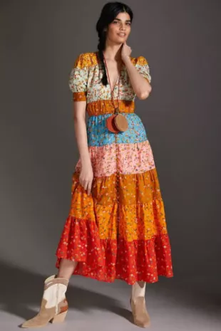 Tiered & True Floral Maxi Dress