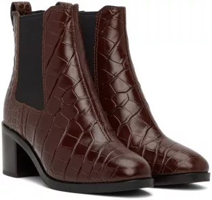 Hazel Embossed Leather Boot