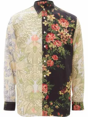 JW Anderson - Panelled Floral Print Shirt