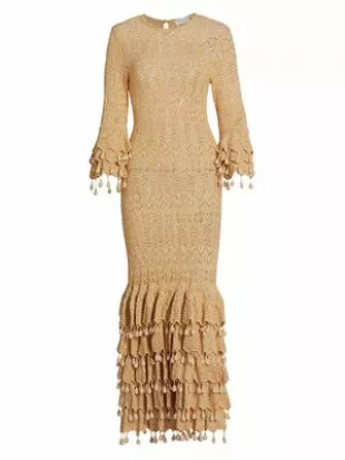 Wonderland Tiered Knit Midi-Dress