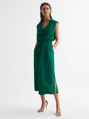 Reiss - Follow Brand Polo Neck Pocket Detail Dress