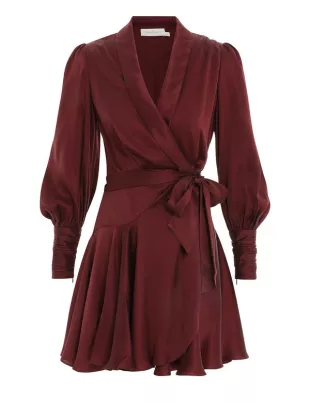 Zimmermann - Silk Wrap Mini Dress