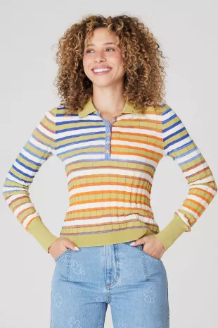 Space Dye Rib Polo