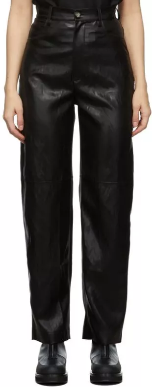 Black Satin Radha Trousers