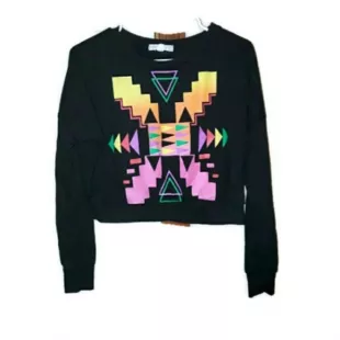 Aztec Design Pullover Sweatshirt
