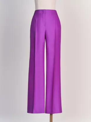 Wool and Silk Double-Fabric Trousers
