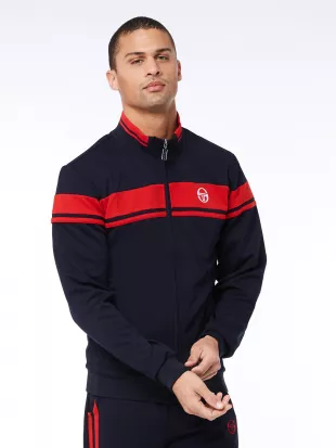 Tennis Young Line Track Jacket and Pants White-Navy