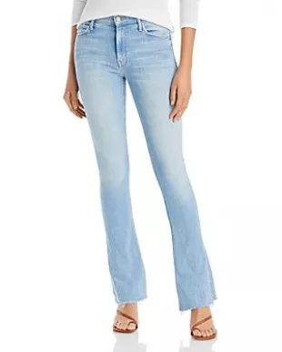 Mother - The Runway Frayed Hem High Rise Bootcut Jeans