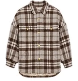 Oversized Overshirt in Checked Wool
