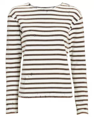 Distressed Breton Stripe T-Shirt