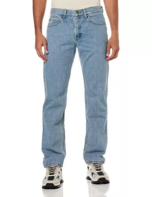Men's Cotton Blend and Polyester Regular Fit Straight Leg Jeans