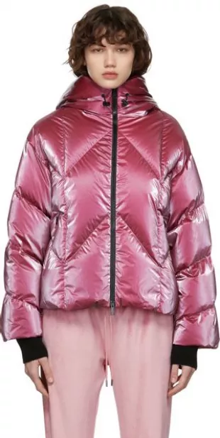 Pink Down Chevron Frele Jacket