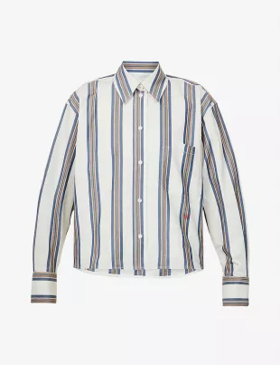 Regular-Fit Striped Cotton Shirt