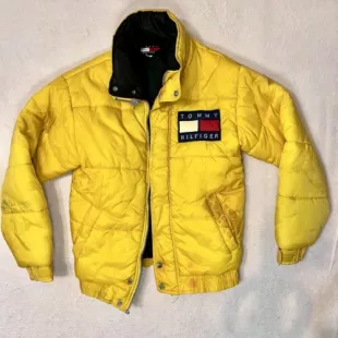 Vintage Yellow Puffer Jacket