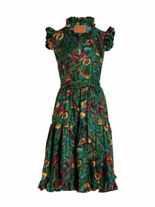 Floral Print Ruffle Dress