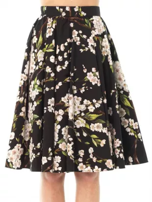 Almond Blossom Print Skirt