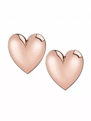 14K Gold Plated Puffy Heart Earrings