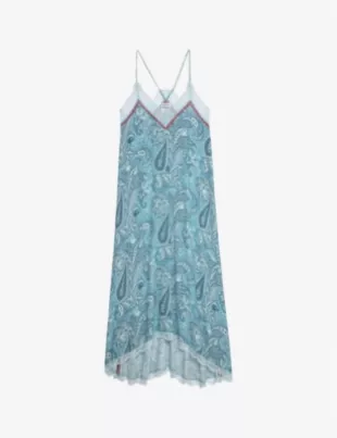 Risty Paisley-Print Woven Maxi Dress