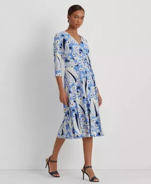 Ralph Lauren - Floral Surplice Jersey Dress