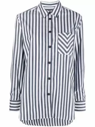 Maxine Striped Long-Sleeve Shirt