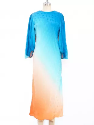 Vintage Ombre Silk Dress
