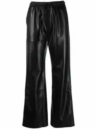 Faux Leather High Waist Trousers