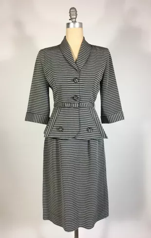 Black and Silver Textured 3 Piece Suit