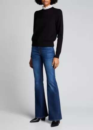 Levina Lace-Collar Sweater