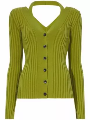 White Label Knit Halter Sweater - Green
