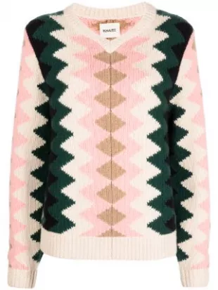 The Nessa patterned cashmere jumper