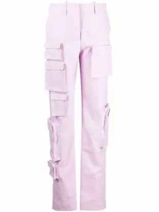 High Waisted Cargo Trousers