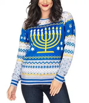 Hanukkah Reversible Sequin Sweater