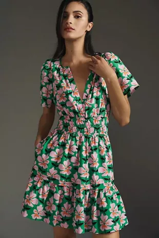Anthropologie - The Somerset Mini Dress in Kelly