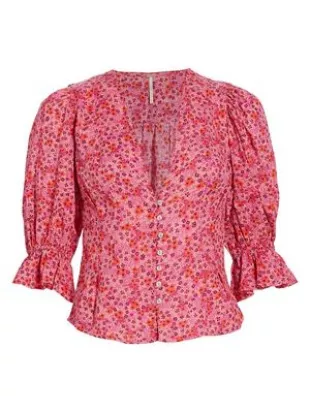 Free People - I Found You Floral Print Blouse