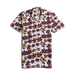 Pop Stachio Short Sleeve Shirt 'Fight Club' Print Organic Satin Cotton