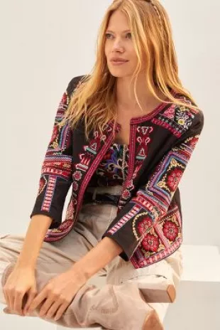 Abstract Embroidered Jacket
