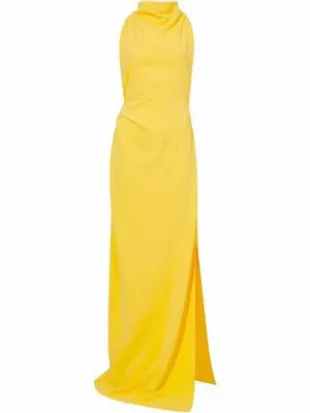 Proenza Schouler - High-Neck Open-Back Maxi Dress