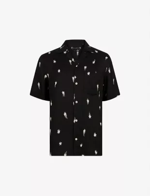AllSaints 'starburn' Shirt in Black for Men