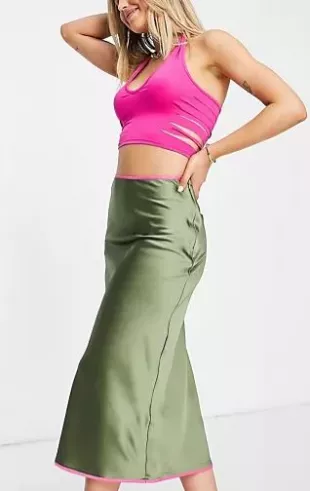 Khaki skirt clearance topshop