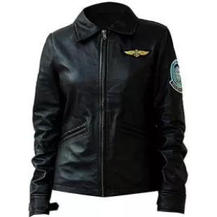 Top Kelly Gun McGillis Jacket Costumes - 100% Genuine Leather Charlie Flight Aviator (3XL)